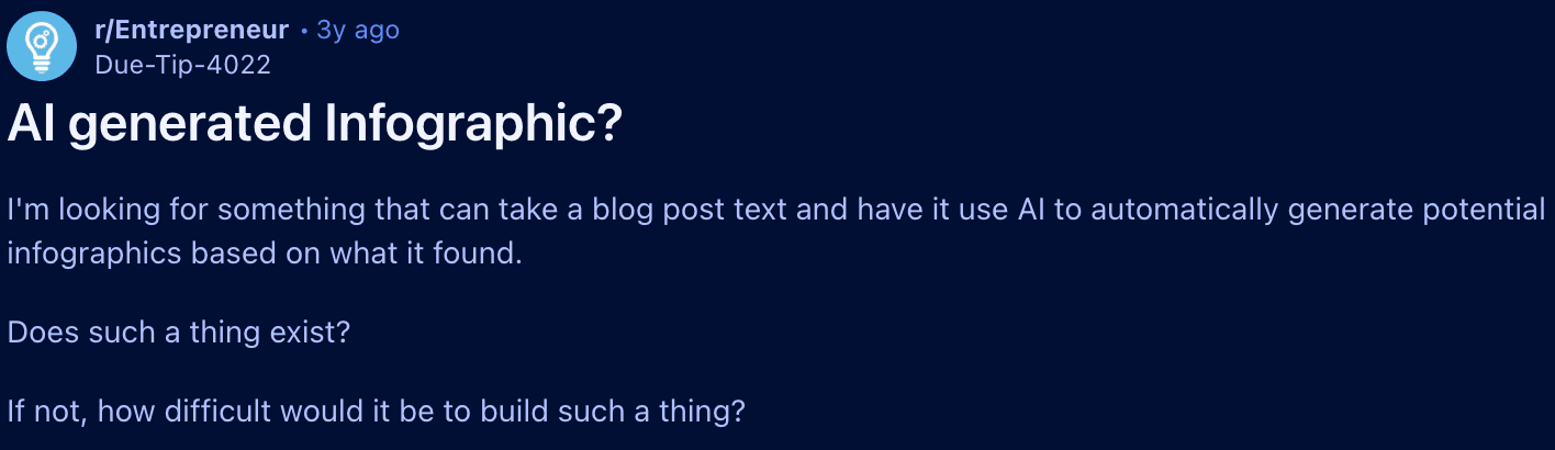 Tool request showing frustrations with existing solutions